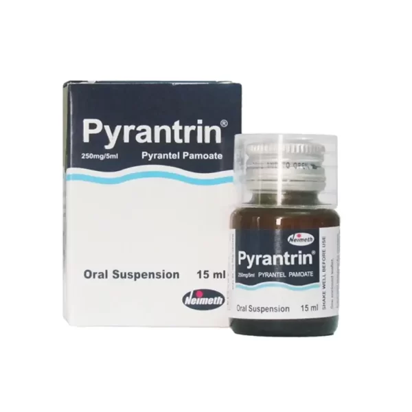 Pyrantrin (Pyrantel Pamoate) 250mg/5ml Suspension 15ml